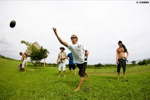 Nils throwing it down between sessions