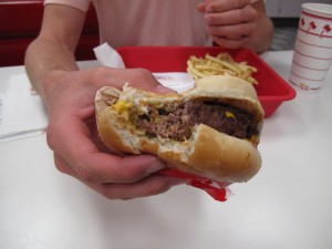 img_4531 Christian is so classic, he got a 3x3 (plain) every time we stopped. Thats three patties, three slices of cheese and a bun!