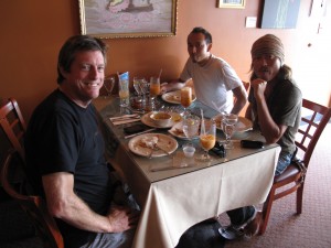 Hazard, Taro and Naki grabbing some Thai food.