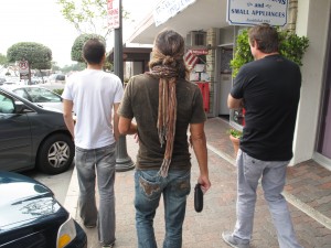 Strolling down Del Mar street...