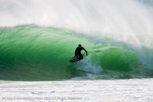 cc20070105_NY_01 2010 `CT warrior Nate Yeomans on is 6`2 Rusty Aviso during one of the best swells I can remember in Orange County...